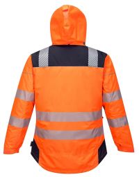 Warnschutz Regenjacke Winter Orange/Dunkelblau